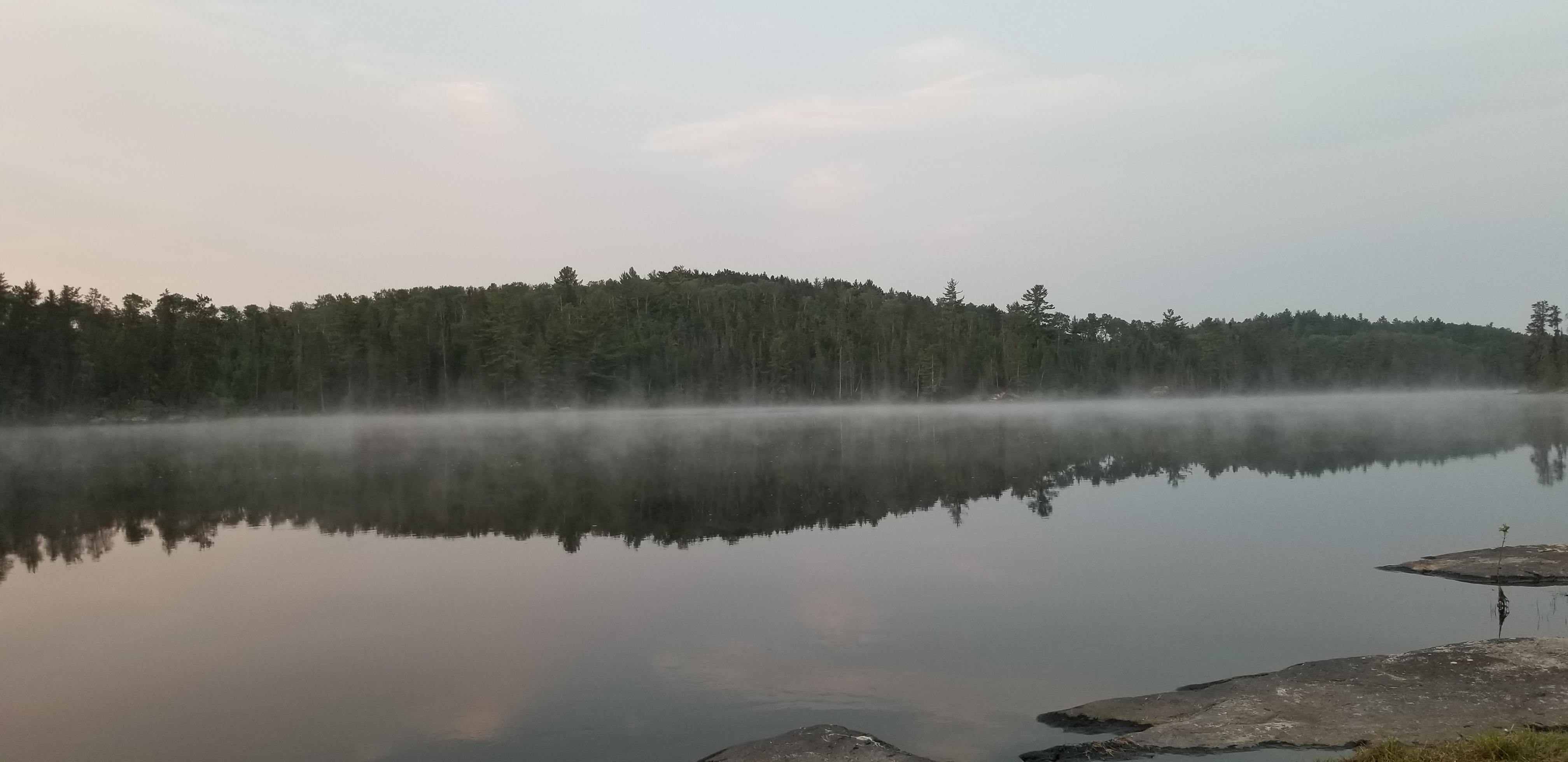 mist on the basswood river